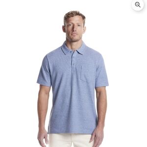 Frontier Threads Men's Short Sleeve Textured Microstripe Waffle Polo Shirt. NWT.